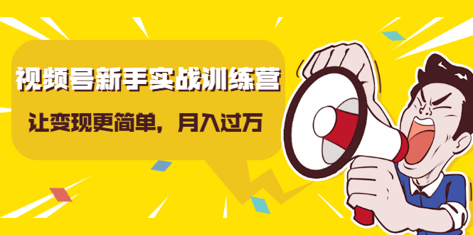 视频号新手实战训练营,让变现更简单,玩赚视频号,轻松月入过万-知一资源网