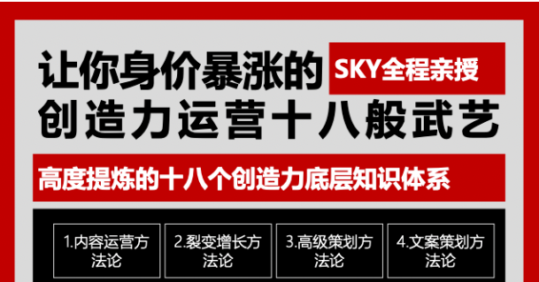 让你的身价暴涨的创造力运营十八般武艺 高度提炼的18个创造力底层知识体系-知一资源网