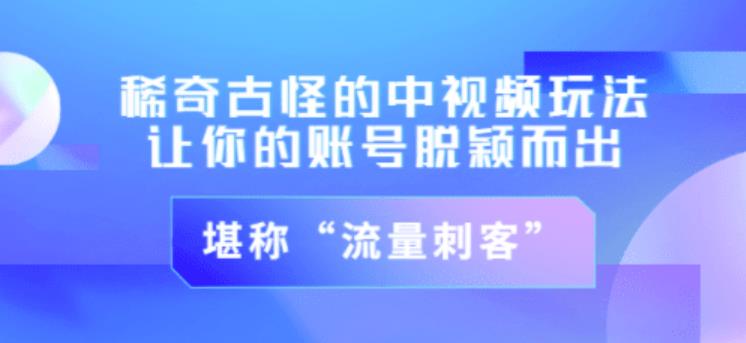 不讲李·稀奇古怪的冷门中视频冷门玩法,让你的账号脱颖而出,成为流量刺客!(图文+视频)-知一资源网