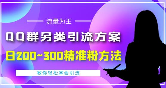 价值888的QQ群另类引流方案,半自动操作日200~300精准粉方法【视频教程】-知一资源网