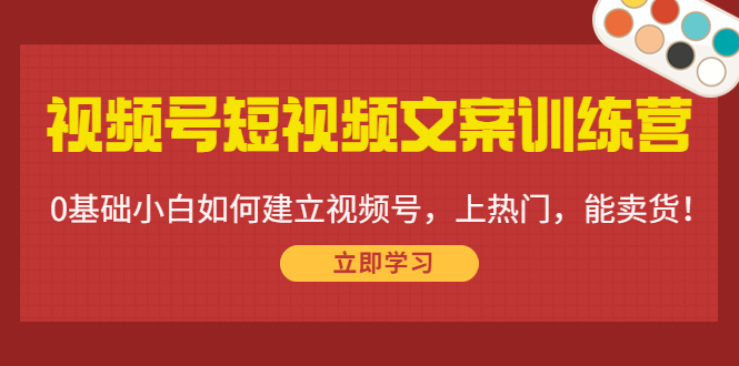 视频号短视频文案训练营:0基础小白如何建立视频号,上热门,能卖货!-知一资源网