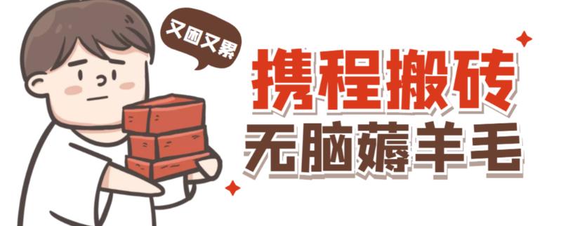 携程最新无脑薅羊毛低保玩法,后期稳定一天几十的收益,可多号放大收益-知一资源网