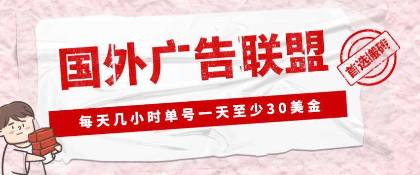 外面收费1980的最新国外LEAD广告联盟搬砖项目，单号一天至少30美金【详细玩法教程】-知一资源网