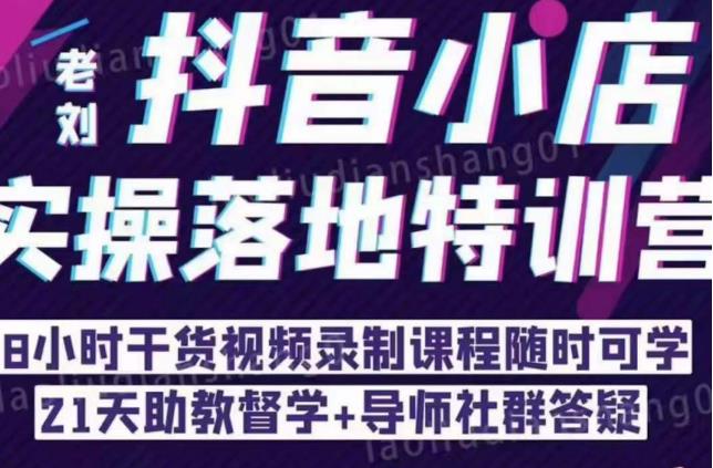 抖音小店实操落地特训营:抖音小店无货源精细化运营,抖店商品卡流量(22节)-知一资源网