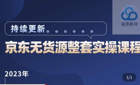 蓝七·2023京东店群整套实操视频教程,京东无货源整套操作流程大总结,减少信息差,有效做店发展-知一资源网