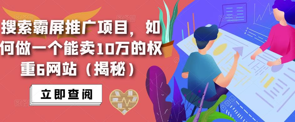搜索霸屏推广项目,如何做一个能卖10万的权重6网站(揭秘)-知一资源网