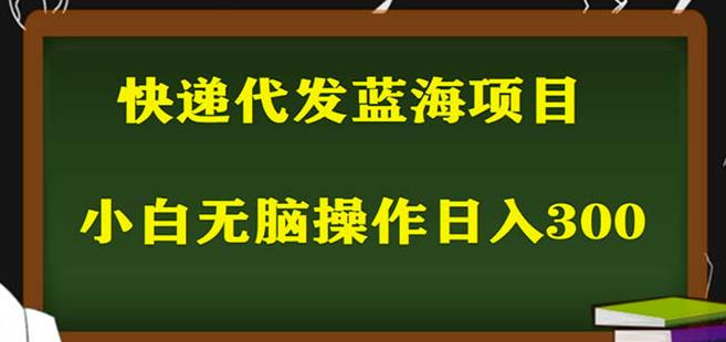 2023最新蓝海快递代发项目,小白零成本照抄也能日入300+-知一资源网