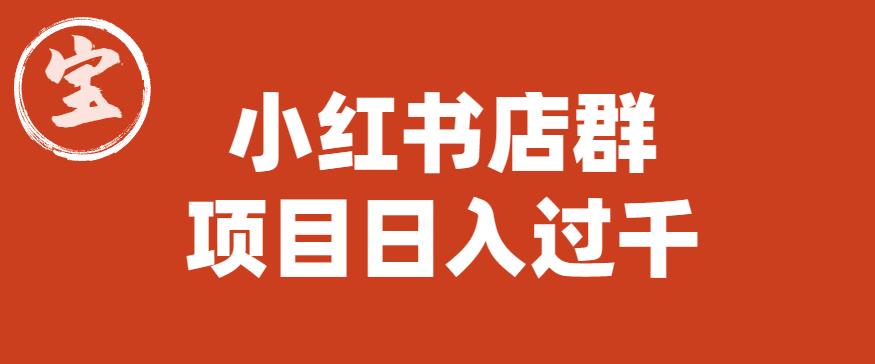 宝哥小红书店群项目，日入过千（图文教程）【揭秘】-知一资源网