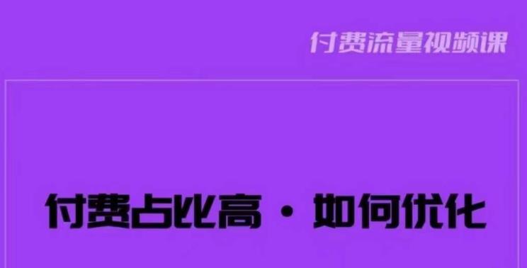 波波-付费占比高，如何优化？只讲方法，不说废话，高效解决问题！-知一资源网
