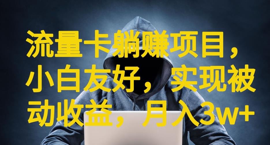 流量卡躺赚项目,小白友好,开设后台,实现被动收益,只要出卡,就能一直赚钱,利润高昂【揭秘】-知一资源网