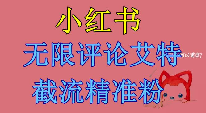小红书无限评论艾特截流精准粉（软件+教程）-知一资源网