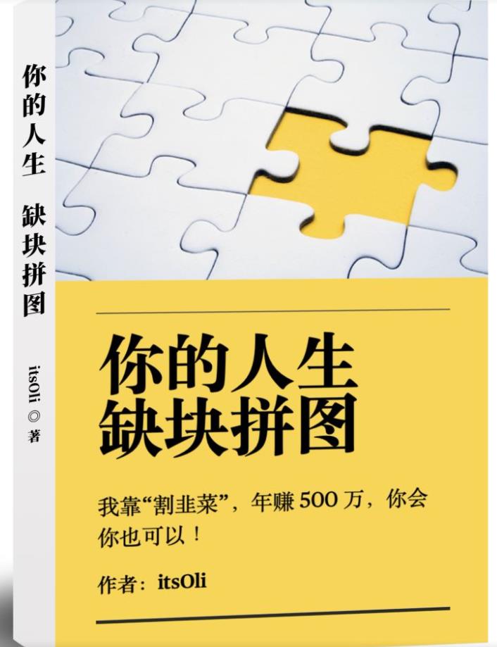 某高赞电子书《你的人生，缺块拼图——我靠“割韭菜”，年赚500万，你会你也可以》-知一资源网