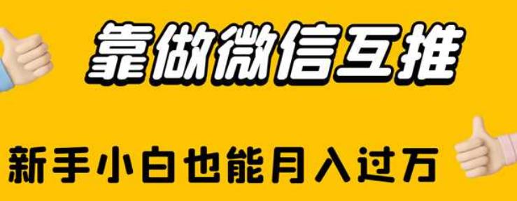 靠做微信互推,新手小白也能月入过万【揭秘】-知一资源网
