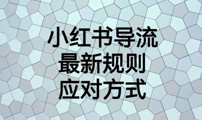 小红书导流最新规则应对方式【揭秘】-知一资源网