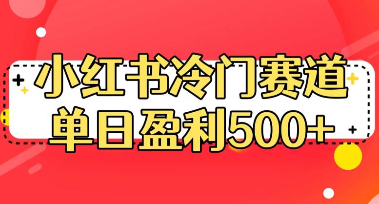 小红书冷门赛道，单日盈利500+【揭秘】-知一资源网