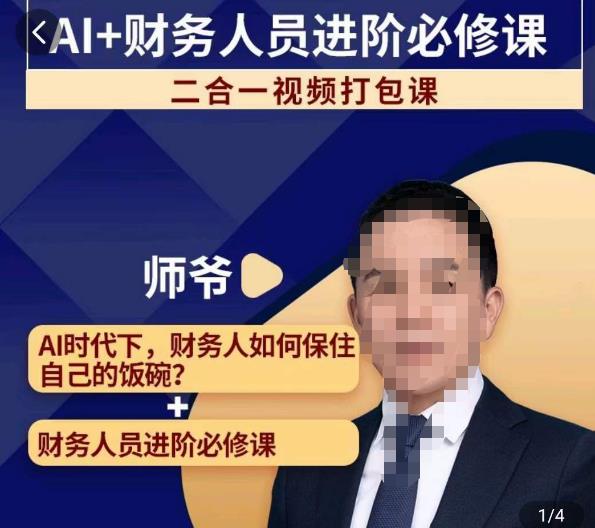 AI+财务人员进阶必修课二合一视频打包课,财务人员进阶必修课-知一资源网