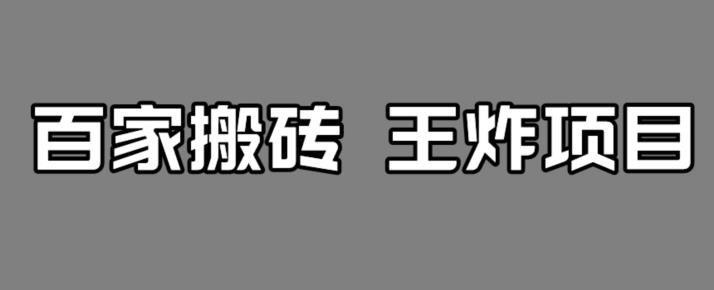 百家最新搬运玩法,单号月入5000+【揭秘】-知一资源网