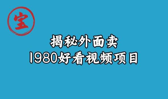 宝哥揭秘外面卖1980好看视频项目,投入时间少,操作难度低-知一资源网