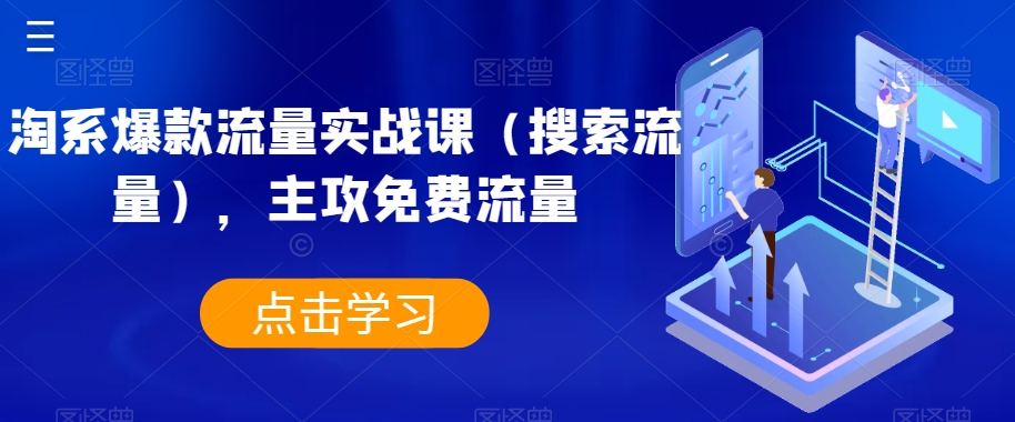 淘系爆款流量实战课(搜索流量),主攻免费流量-知一资源网