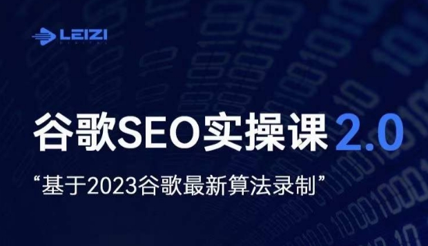 雷子·谷歌SEO 2.0实战课,独立站询盘自由必备,基于2023谷歌最新算法录制-知一资源网