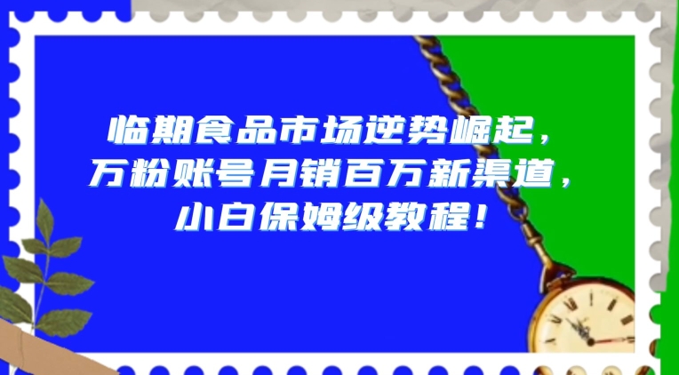 临期食品市场逆势崛起，万粉账号月销百万新渠道，小白保姆级教程【揭秘】-知一资源网