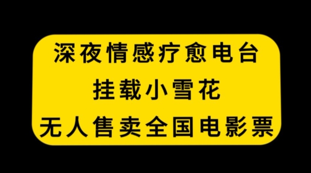深夜情感疗愈电台，挂载小雪花，无人售卖全国电影票【揭秘】-知一资源网