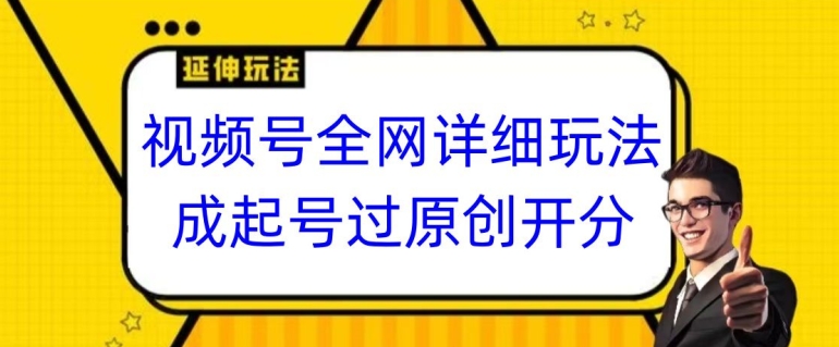 视频号全网最详细玩法,起号过原创开分成,单号日入300+【揭秘】-知一资源网