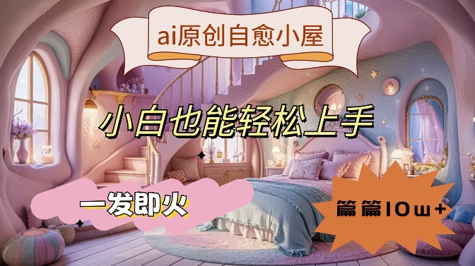ai原创治愈小屋，小白也能轻松上手，一发即火，篇篇10w+【揭秘】-知一资源网