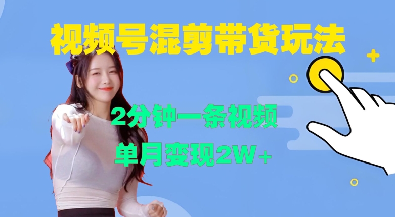 视频号混剪玩法，2分钟一条视频，单月变现2W+【揭秘】-知一资源网