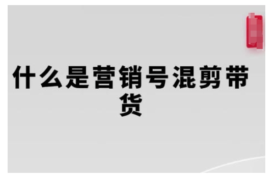 营销号混剪带货，从内容创作到流量变现的全流程，教你用营销号形式做混剪带货-知一资源网