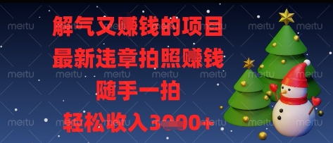 解气又挣钱的项目,最新违章拍照挣钱,随手一拍,轻松收入多张【揭秘】