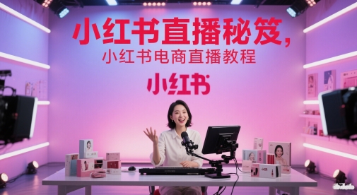 小红书直播秘笈，小红书电商直播教程-知一资源网