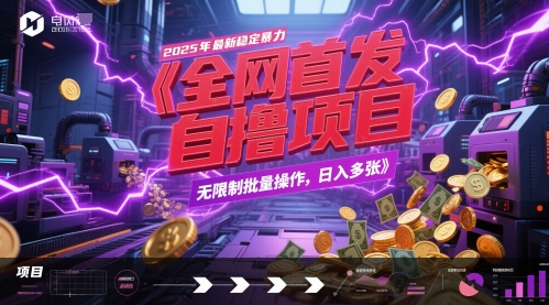 全网首发，2025年最新稳定暴力全自动自撸项目，无限制批量操作，日入多张【揭秘】-知一资源网