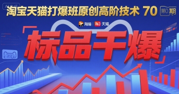 淘宝天猫打爆班原创高阶技术第70期：标品干爆-知一资源网