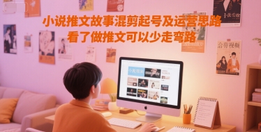 小说推文故事混剪起号及运营思路，看了做推文可以少走弯路-知一资源网