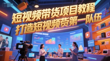 短视频带货项目教程，打造短视频带货第一队伍-知一资源网