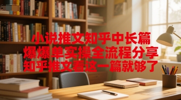 小说推文知乎中长篇爆单实操全流程分享，知乎推文看这一篇就够了-知一资源网