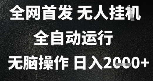 2025首发无人挂G项目，日入2k+，全自动运行，无脑操作，长期稳定 小白可玩【揭秘】-知一资源网