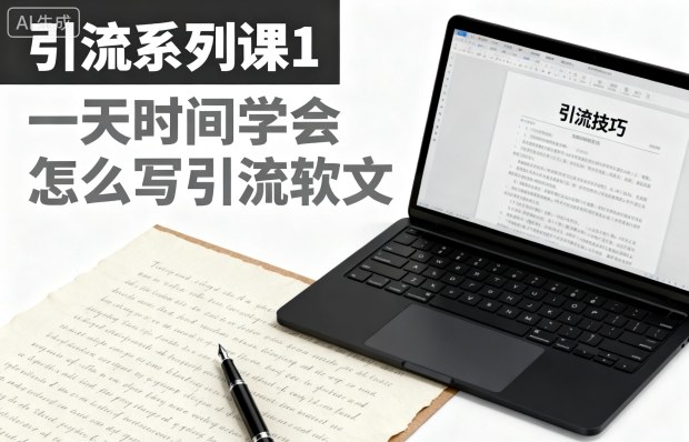 引流系列课1，一天时间学会怎么写引流软文-知一资源网