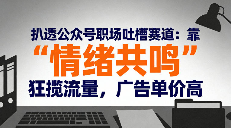 扒透公众号职场吐槽赛道：靠“情绪共鸣”狂揽流量，广告单价高-知一资源网