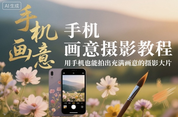 手机画意摄影教程，用手机也能拍出充满画意的摄影大片-知一资源网