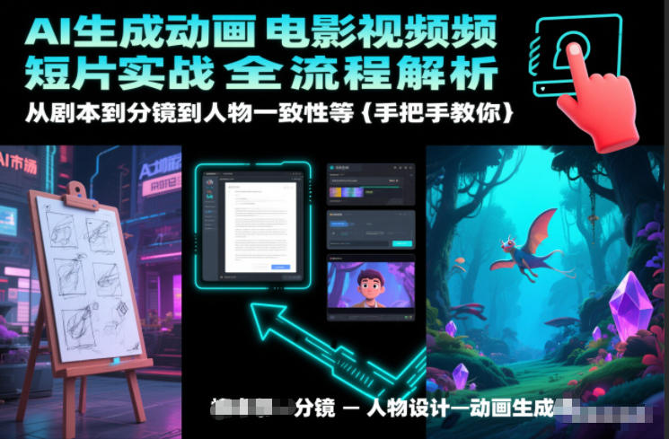 AI生成动画电影视频短片实战全流程解析，从剧本到分镜到人物一致性等手把手教你-知一资源网