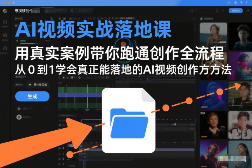 AI视频实战落地课，用真实案例带你跑通创作全流程，从0到1学会真正能落地的AI视频创作方法-知一资源网
