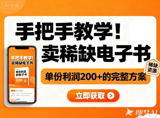 手把手教学！在小红书卖稀缺电子书，单份利润2张+的完整方案-知一资源网