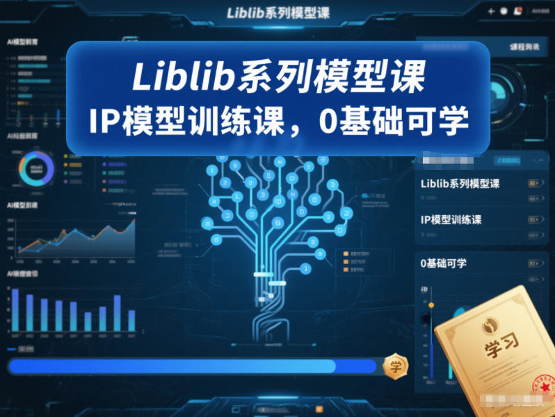 Liblib系列模型课，IP模型训练课，0基础可学-知一资源网