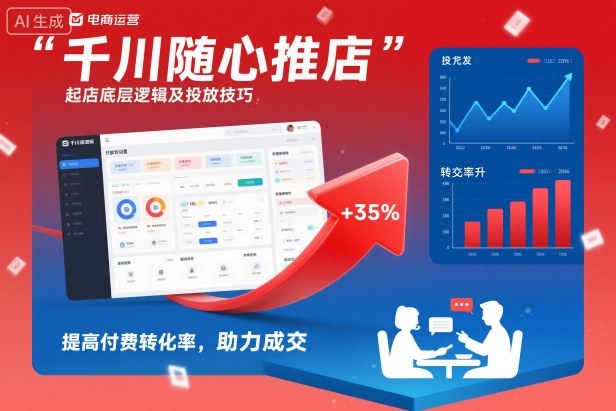 千川随心推起店底层逻辑及投放技巧，提高付费转化率，助力成交-知一资源网