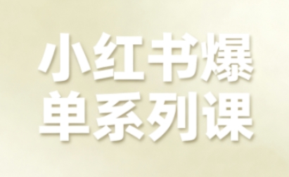 小红书爆单系列课，聚焦小红书电商全链路增长（更新）-知一资源网