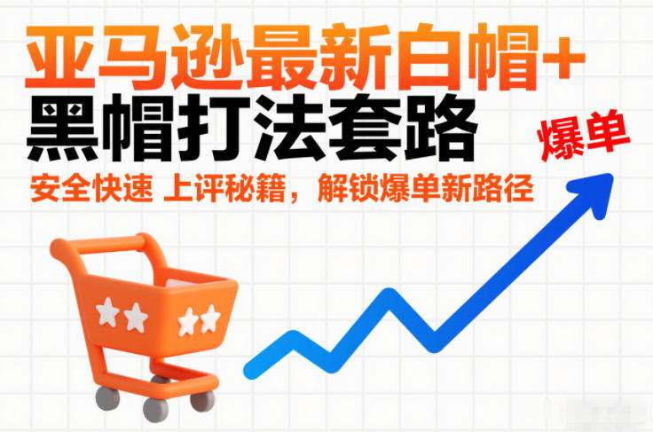 亚马逊最新白帽+黑帽打法套路，安全快速上评秘籍，解锁爆单新路径-知一资源网