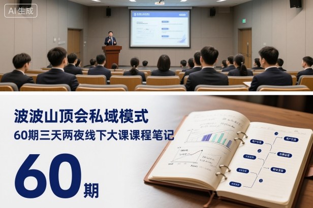 波波山顶会私域模式60期三天两夜线下大课课程笔记（文档）-知一资源网