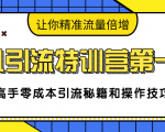 卓凡引流特训营第一期:高手零成本引流秘籍和操作技巧,让你精准流量倍增-知一资源网